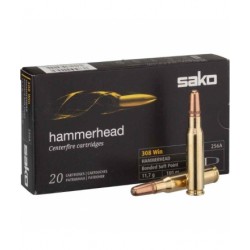 20 munitions Sako 308 Win HAMMERHEAD SP 11.7G 180 GR – 256A