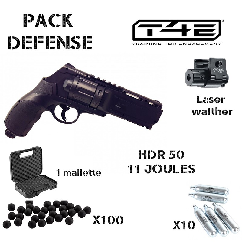 Pack Valise / Co2 / Bille Cal.50 + Revolver HDR T4E