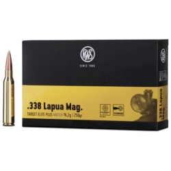 20 Munitions RWS Cal .338 Lapua Mag 250gr Target Elite Plus Match