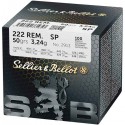  BALLES SELLIER BELLOT 222 REM Soft-Point x50