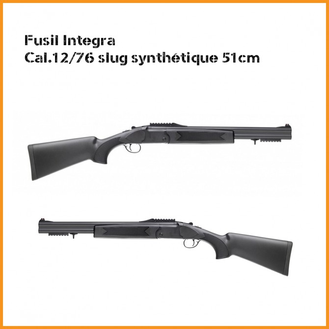 Fusil de Chasse Calibre 12 INTEGRA Slug Synthétique noir + point