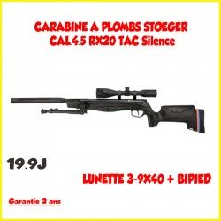 CARABINE A PLOMBS STOEGER CAL.4.5 RX20 TAC SUPPRESSOR19.9J +