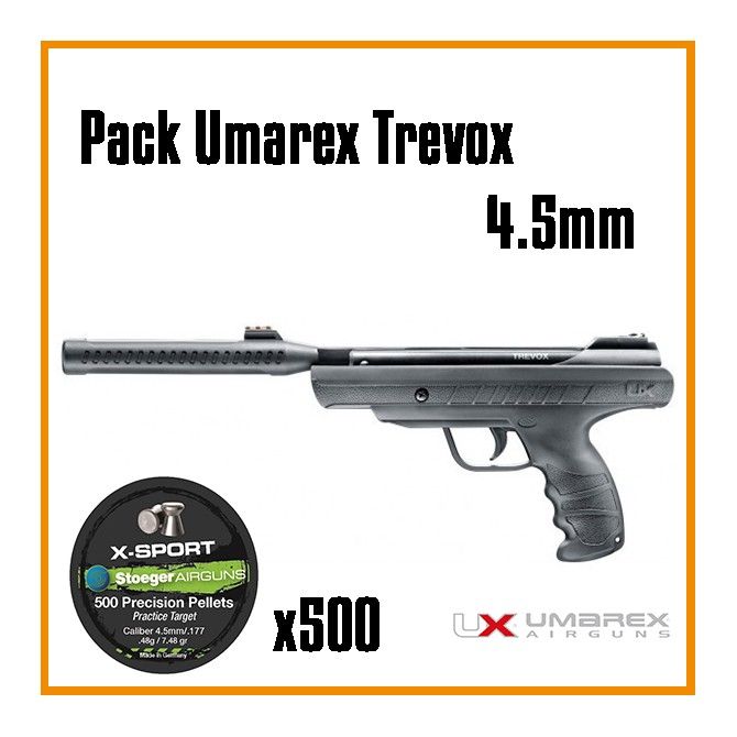 Pack pistolet à plomb Umarex Trevox cal. 4.5 mm